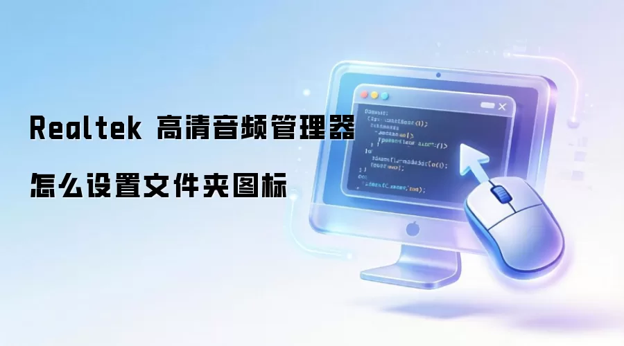 Realtek 高清音频管理器怎么设置文件夹图标