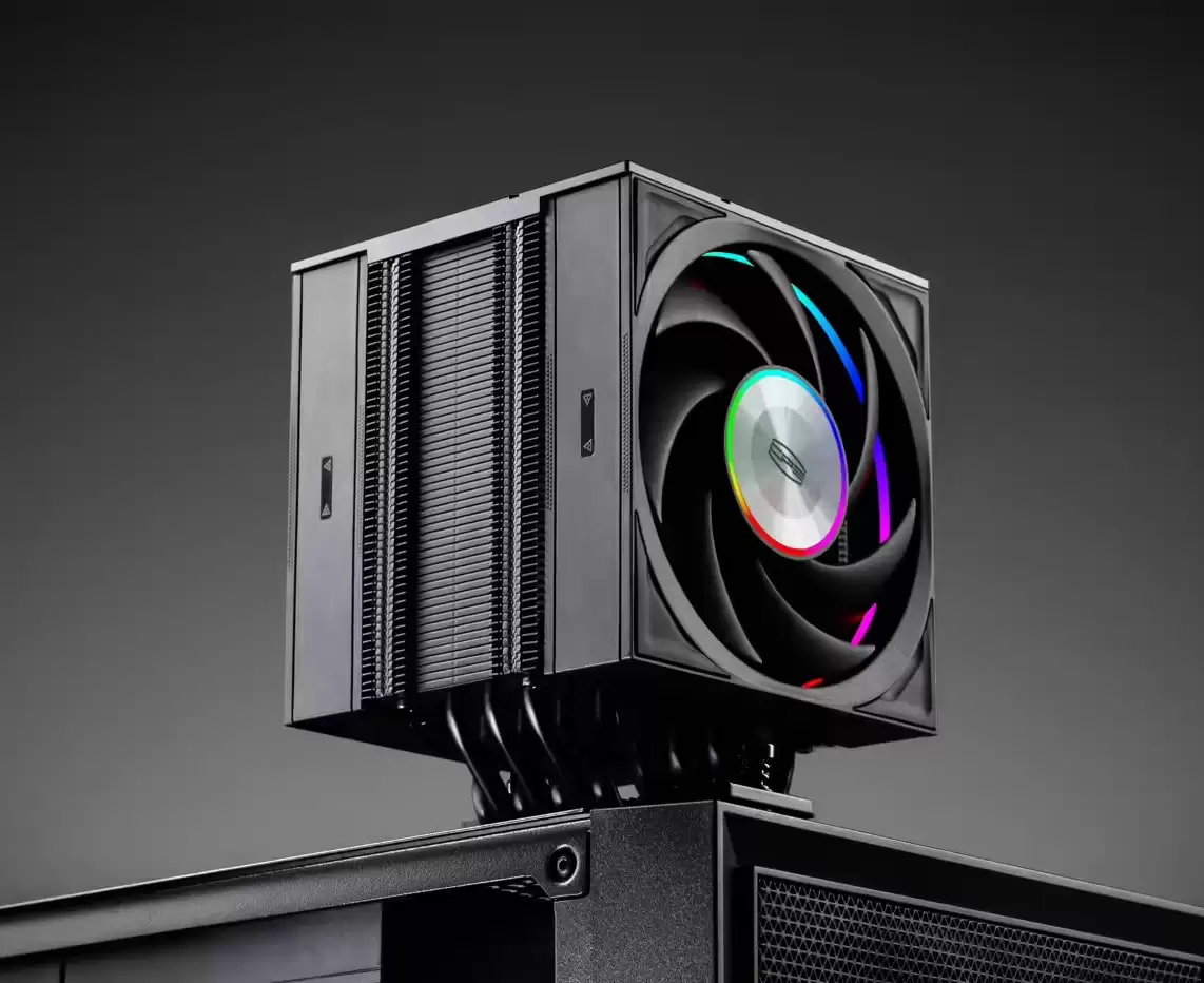 超频三RZ700D PRO风冷散热器，新增ARGB三角几何灯效