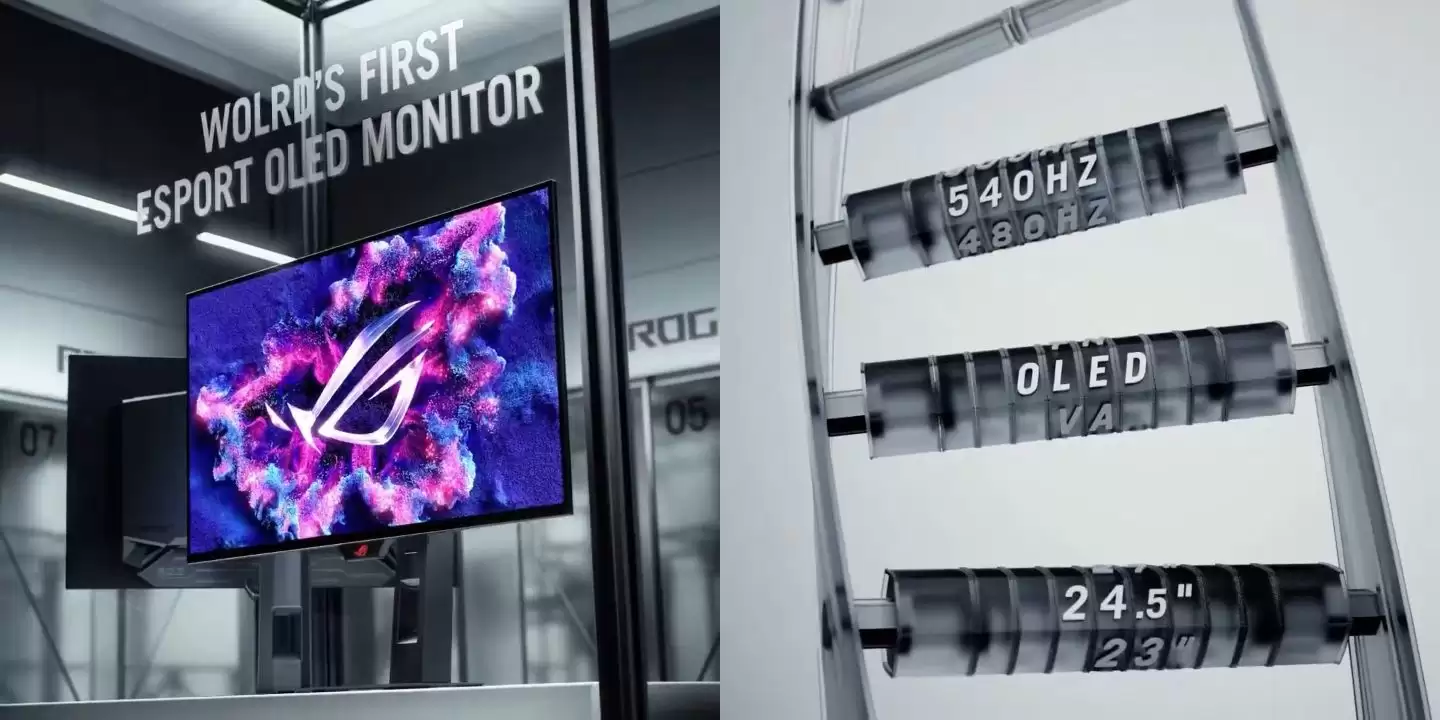 华硕ROG预热“全球首款电竞OLED显示器”：24.5