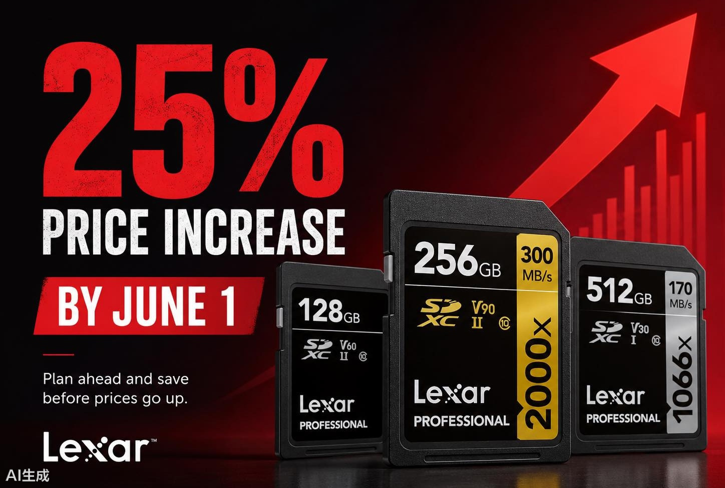 消息称雷克沙存储卡产品 6 月 1 日起涨价,涨幅最高 25%