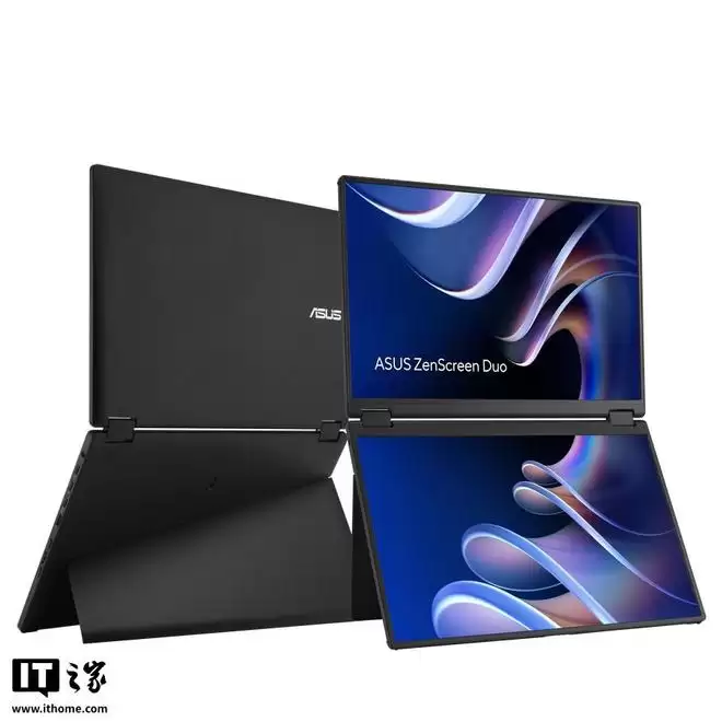 华硕发布ZenScreen Duo MB14FCD双屏便携显示器