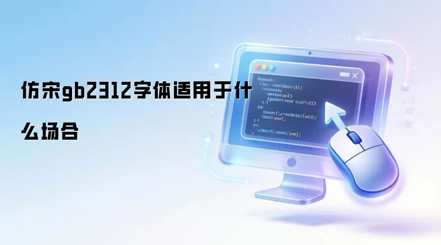 仿宋gb2312字体适用于什么场合