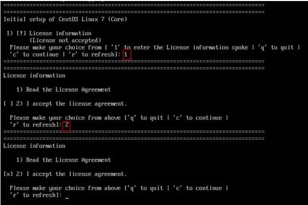 如何解决centos7出现了 license information?