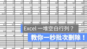 如何在Excel中一次删除所有空行