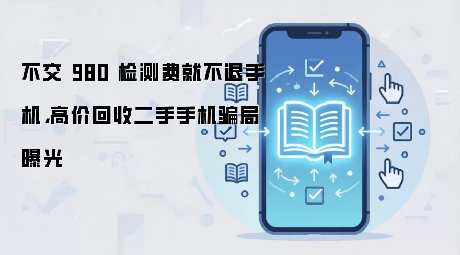 不交 980 检测费就不退手机，高价回收二手手机骗局曝光