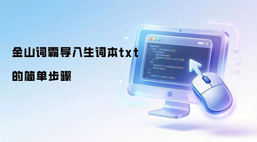 金山词霸导入生词本txt的简单步骤