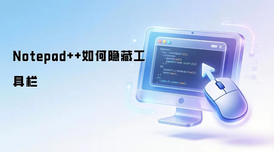 Notepad++如何隐藏工具栏