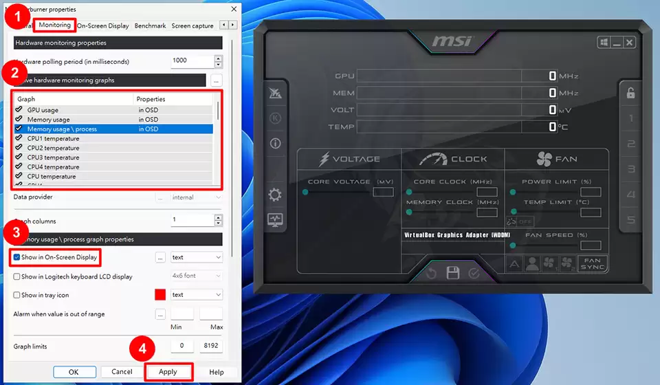 msi afterburner怎么看cpu温度