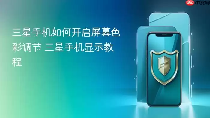三星手机如何开启屏幕色彩调节 三星手机显示教程