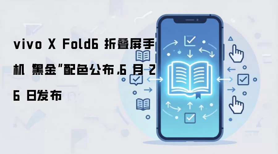 vivo X Fold6 折叠屏手机“黑金”配色公布,6 月 26 日发布