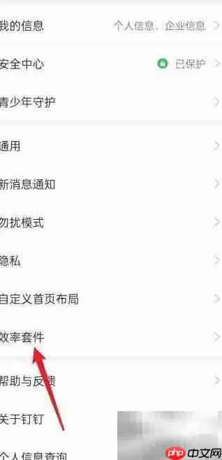 钉钉效率套件查看方法
