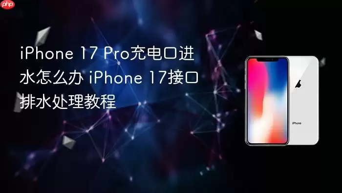 iPhone 17 Pro充电口进水怎么办 iPhone 17接口排水处理教程