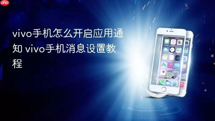 vivo手机怎么开启应用通知 vivo手机消息设置教程