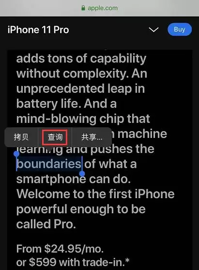 iPhone 自带翻译功能:只需长按两秒 iPhone 自带翻译功能:只需长按两秒