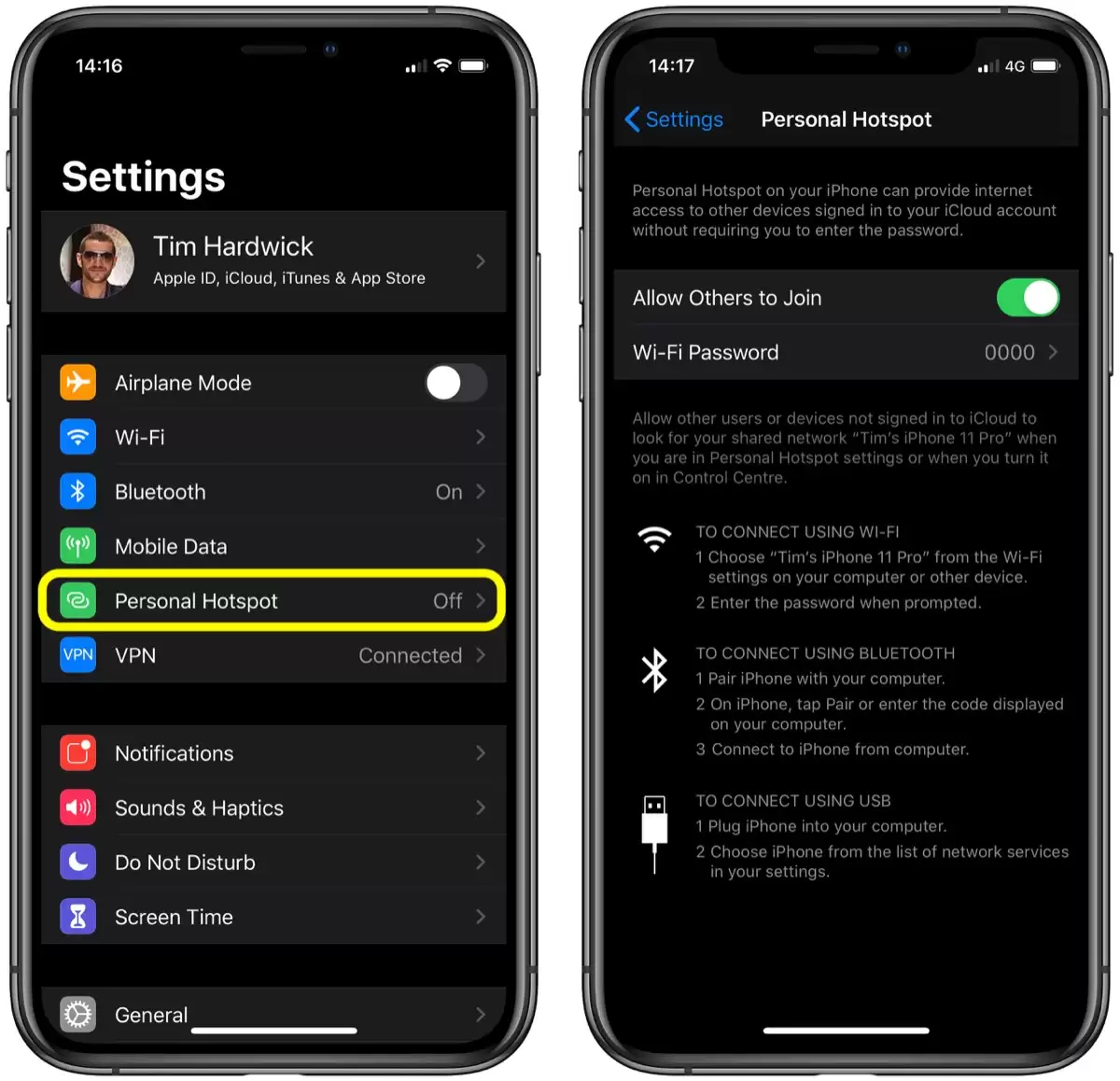 如何在 iPhone 或 iPad 上启用「即时热点」？