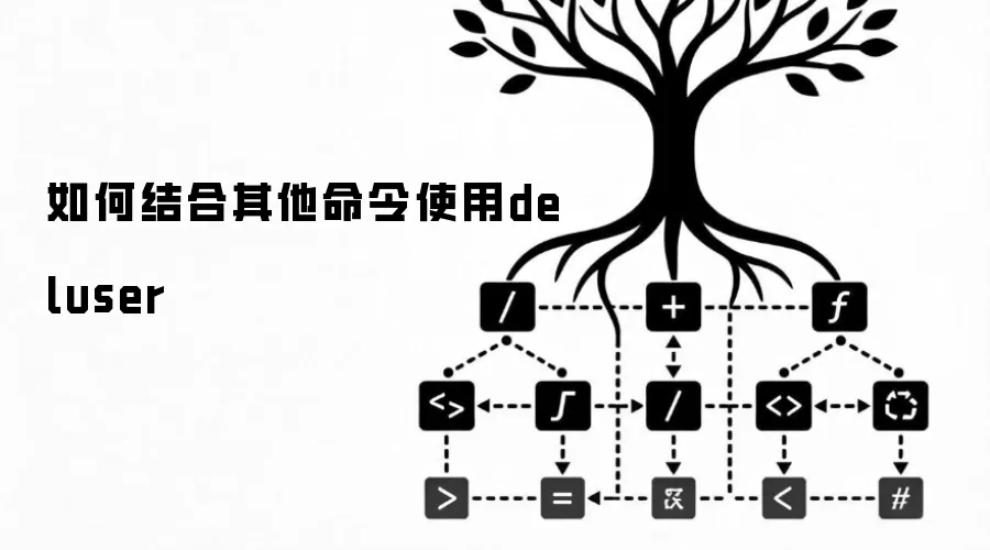 如何结合其他命令使用deluser