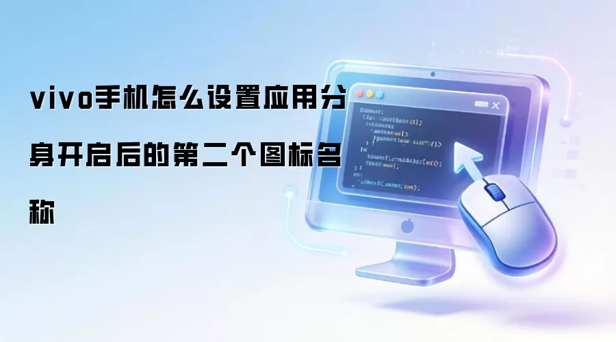 vivo手机怎么设置应用分身开启后的第二个图标名称