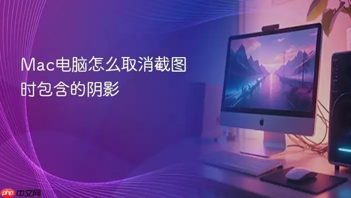 Mac电脑怎么取消截图时包含的阴影