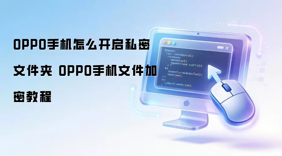 OPPO手机怎么开启私密文件夹 OPPO手机文件加密教程