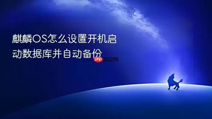 麒麟OS怎么设置开机启动数据库并自动备份