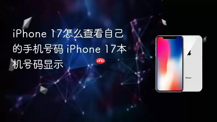 iPhone 17怎么查看自己的手机号码 iPhone 17本机号码显示