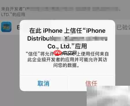 iPhone应用打不开?信任开发者