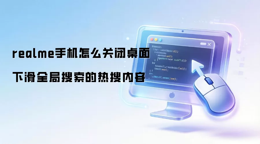 realme手机怎么关闭桌面下滑全局搜索的热搜内容