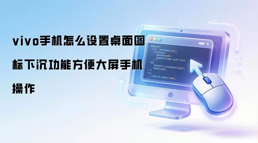 vivo手机怎么设置桌面图标下沉功能方便大屏手机操作