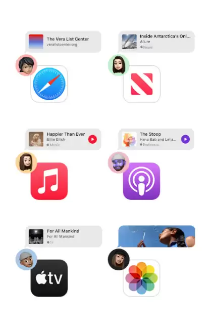 iOS 15 信息应用全新改进:更好用的共享功能、新款拟我表情 iOS 15 信息应用全新改进:更好用的共享功能、新款拟我表情