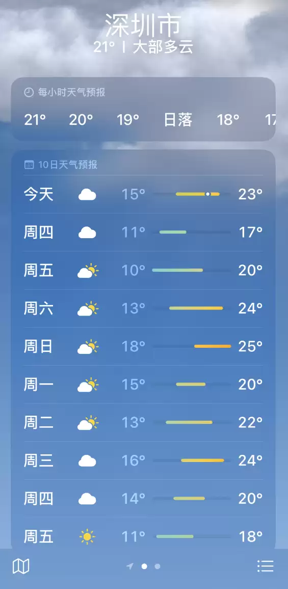 小技巧:iOS 16 天气应用已支持查看未来 10 日每小时天气详情 小技巧:iOS 16 天气应用已支持查看未来 10 日每小时天气详情