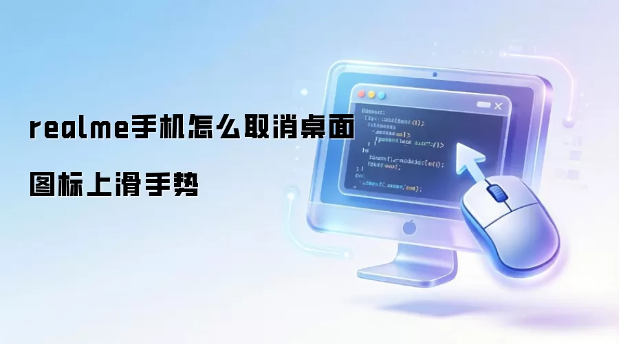 realme手机怎么取消桌面图标上滑手势