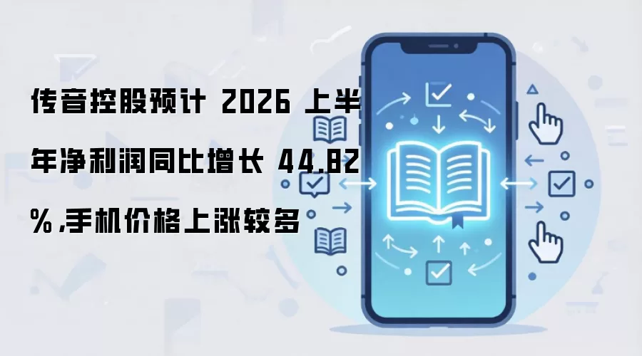 传音控股预计 2026 上半年净利润同比增长 44.82%，手机价格上涨较多