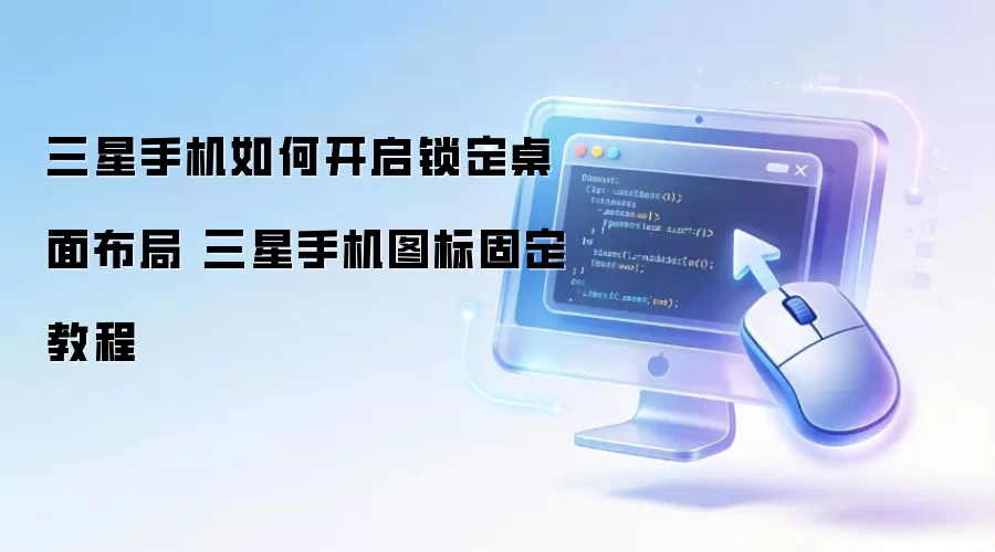 三星手机如何开启锁定桌面布局 三星手机图标固定教程