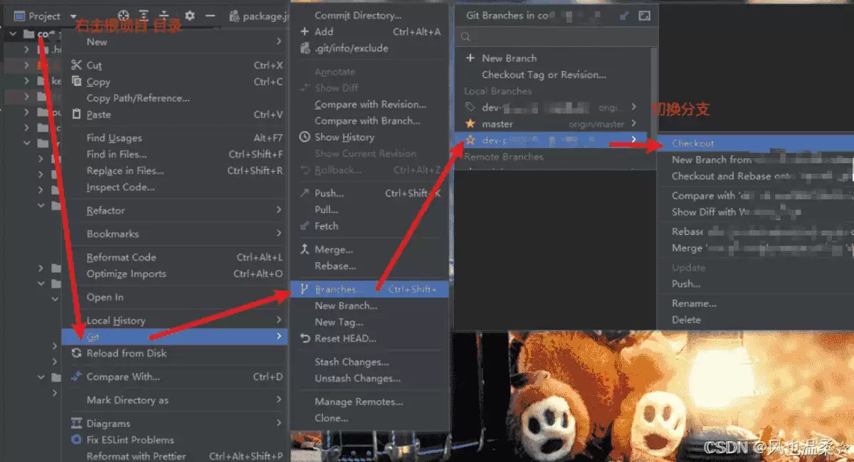 IDEA/WebStorm切换分支方法(超简单)