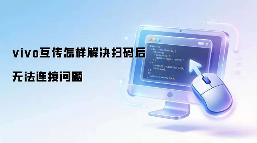 vivo互传怎样解决扫码后无法连接问题