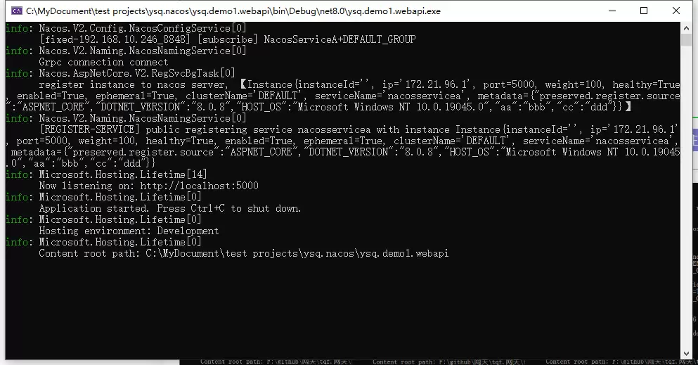 .net core如何使用Nacos注册中心