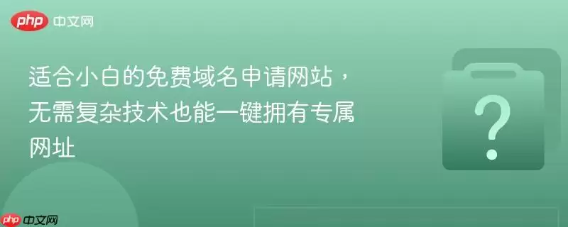 适合小白的免费域名申请网站，无需复杂技术也能一键拥有专属网址