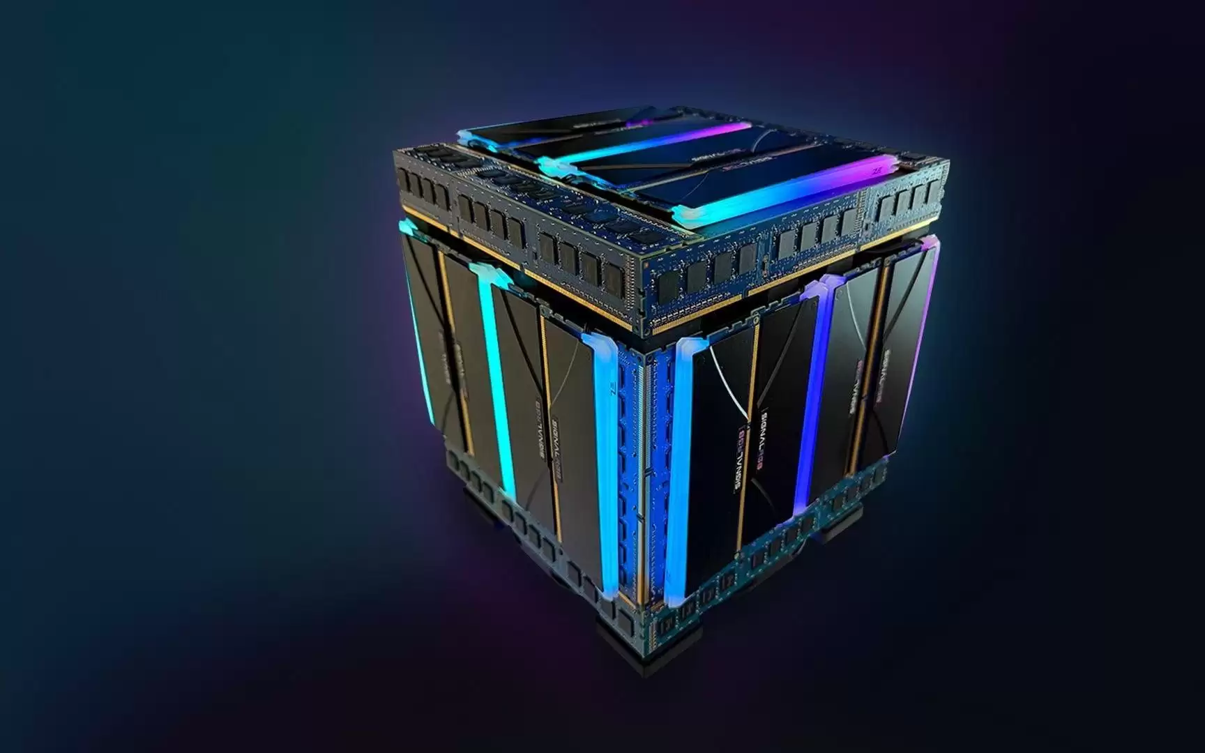 SignalRGB打造RAM Machine:外部由36个内存模组构成