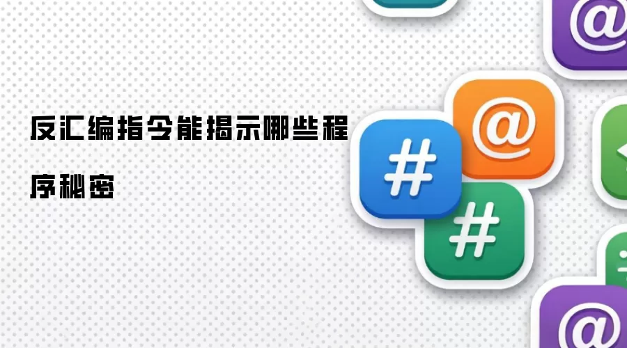 反汇编指令能揭示哪些程序秘密