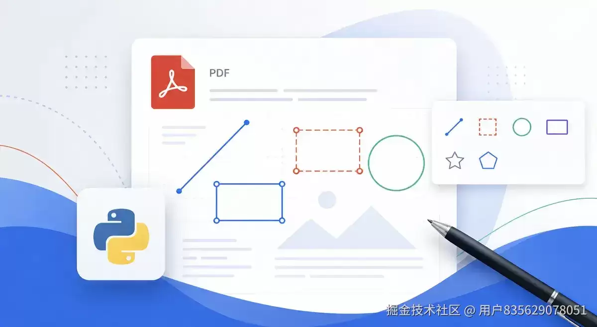 使用 Python 在 PDF 中绘制线条、矩形和自定义图形
