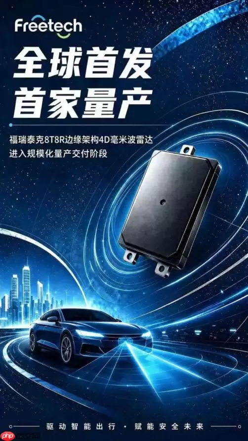 行业首家!智驾领航福瑞泰克8T8R 4D成像雷达实现量产