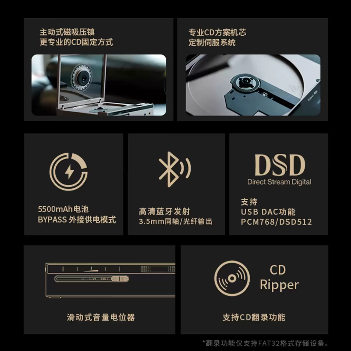 山灵 EC Zero T MAX 便携式 CD 机 18 日 0 点开售：1300mW@32Ω 输出功率，3598 元