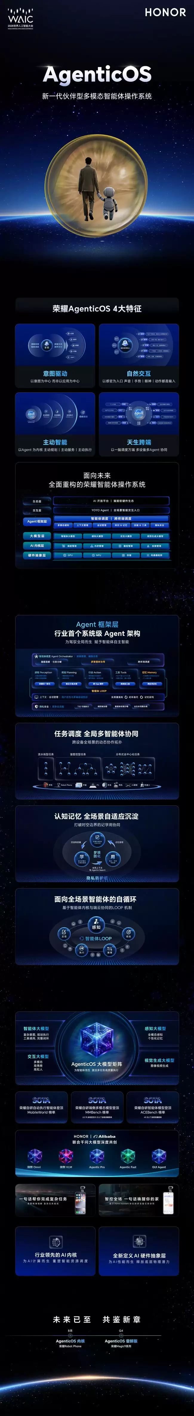 荣耀新一代伙伴型多模态智能体操作系统 AgenticOS 发布 8 月 Robot Phone 首发内核