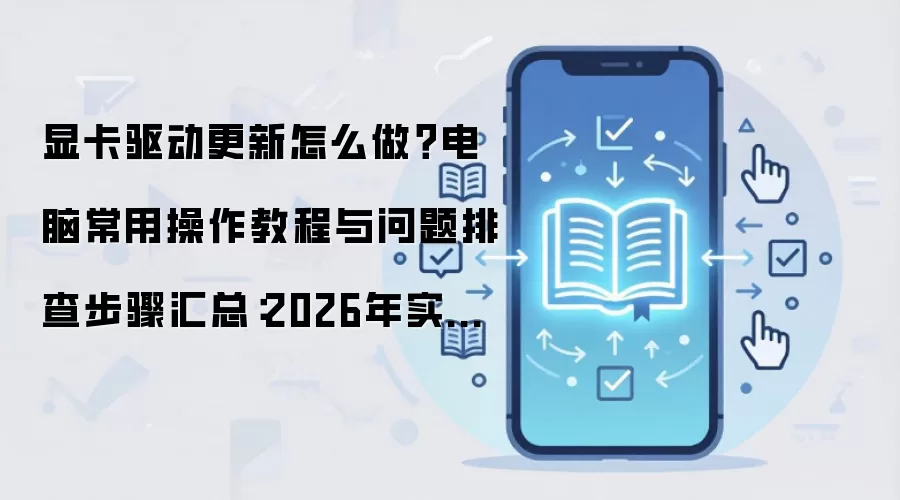 显卡驱动更新怎么做?电脑常用操作教程与问题排查步骤汇总:2026年实际应用场景怎么落地