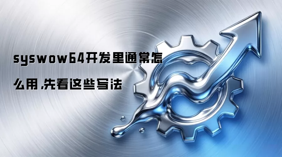 syswow64开发里通常怎么用,先看这些写法