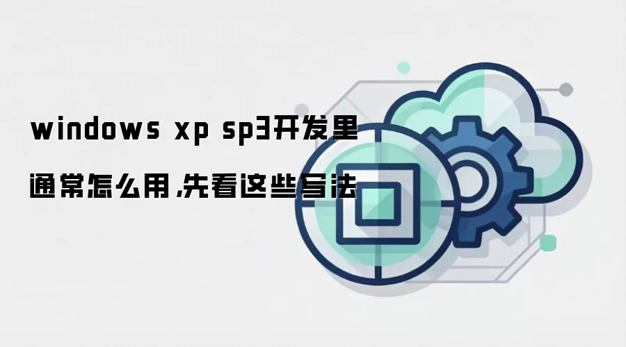 windows xp sp3开发里通常怎么用,先看这些写法