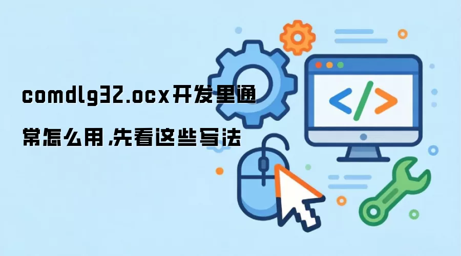 comdlg32.ocx开发里通常怎么用,先看这些写法