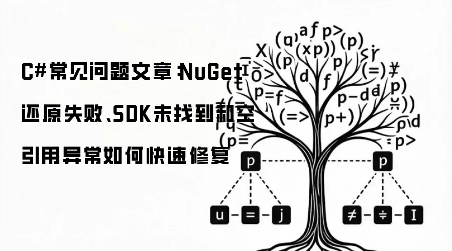 C#常见问题文章:NuGet还原失败、SDK未找到和空引用异常如何快速修复