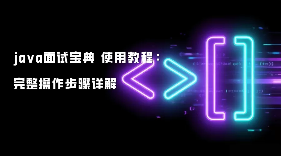 ja va面试宝典 使用教程：完整操作步骤详解