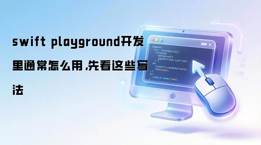 swift playground开发里通常怎么用,先看这些写法